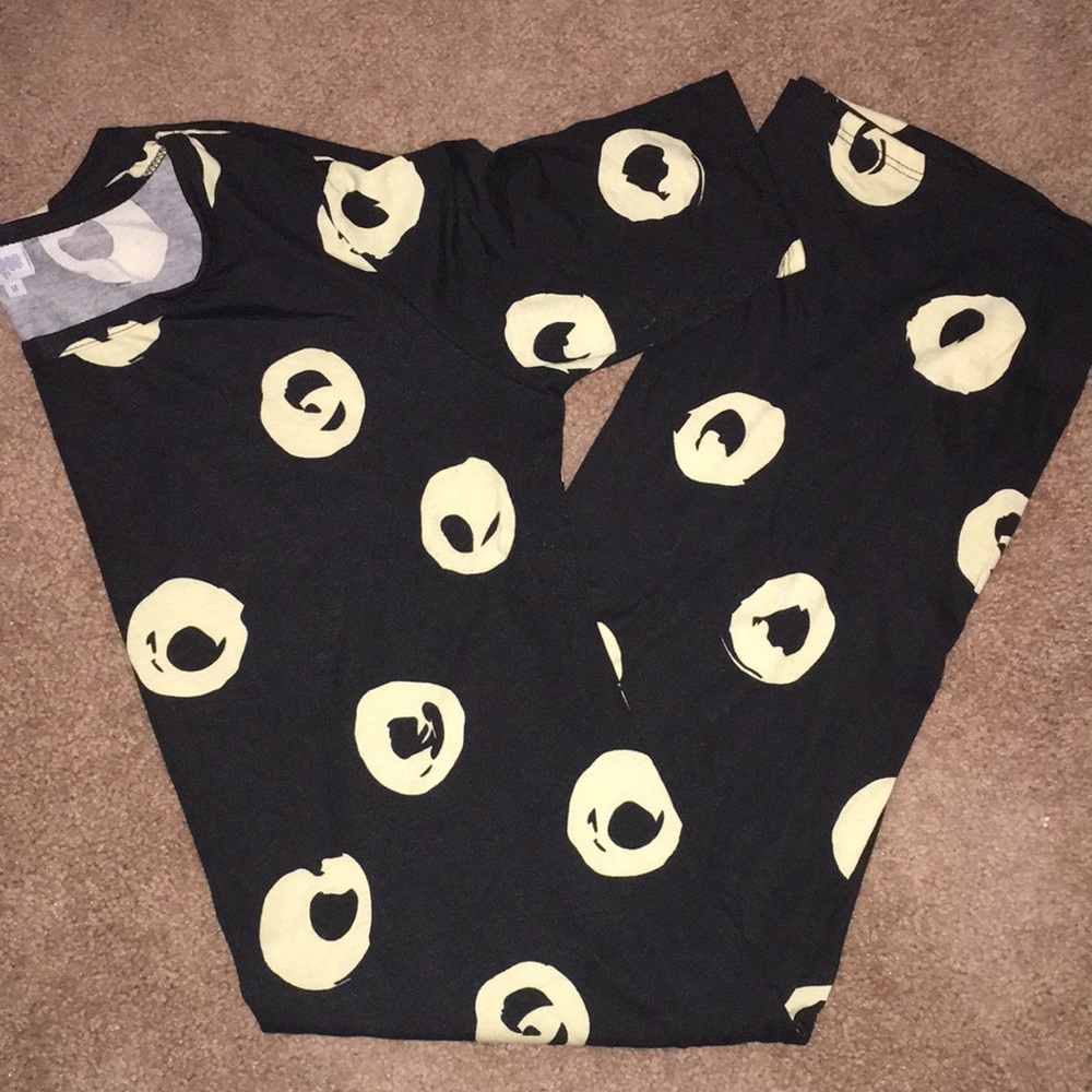 Lularoe Julia, black and cream polka dot